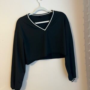 cropped black sweater